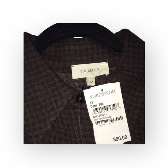 Luxury: Isa Arfen Ready To Wear ꧁ That 90'S Shirt Plaid Wool Sequins ꧂ Hot Choco - Picture 13 of 17